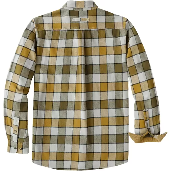 Dubinik® Mens Flannel Shirt Long Sleeve Button Down Plaid All Cotton Soft Brushed Flannel Shirt for Men Utility Casual Shirt