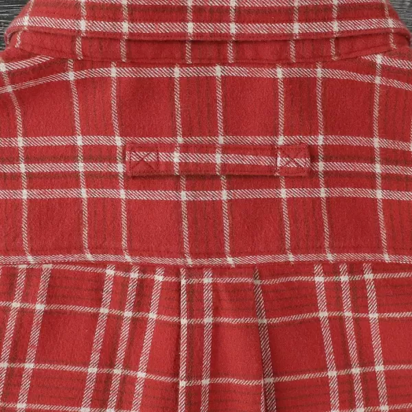 Dubinik® Mens Flannel Shirt Long Sleeve Button Down Plaid All Cotton Soft Brushed Flannel Shirt for Men Utility Casual Shirt