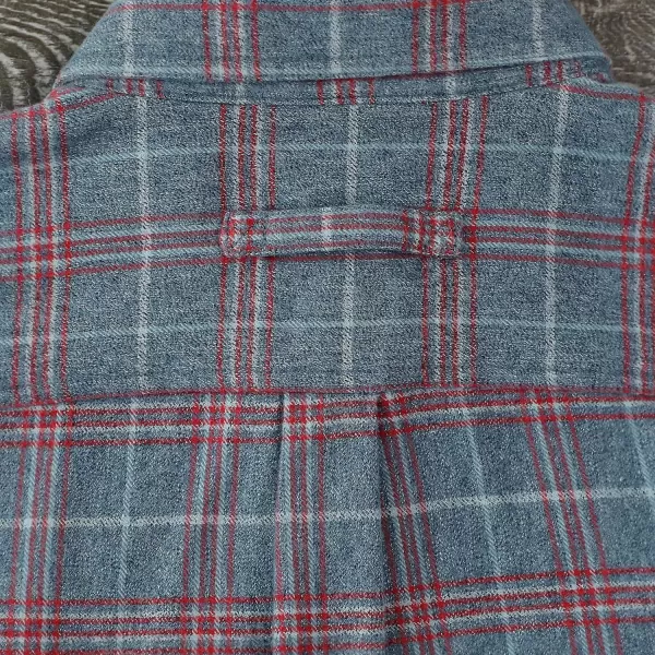 Dubinik® Mens Flannel Shirt Long Sleeve Button Down Plaid All Cotton Soft Brushed Flannel Shirt for Men Utility Casual Shirt