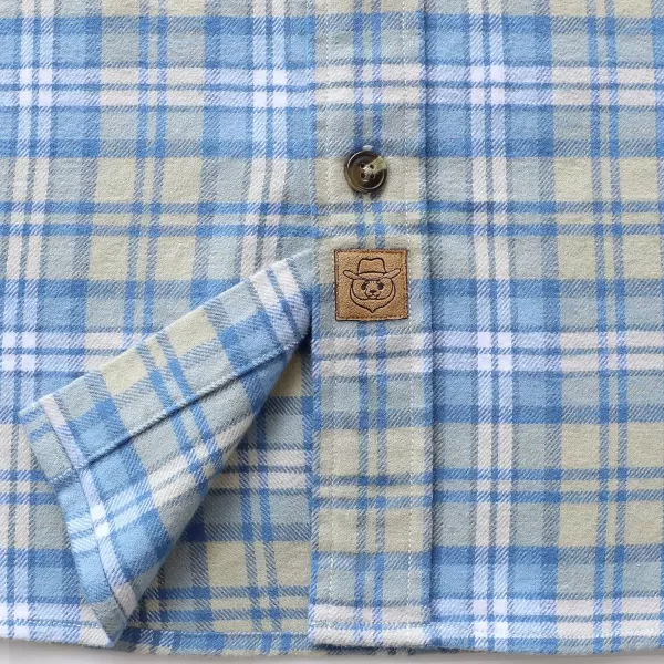 Dubinik® Mens Flannel Shirt Long Sleeve Button Down Plaid All Cotton Soft Brushed Flannel Shirt for Men Utility Casual Shirt