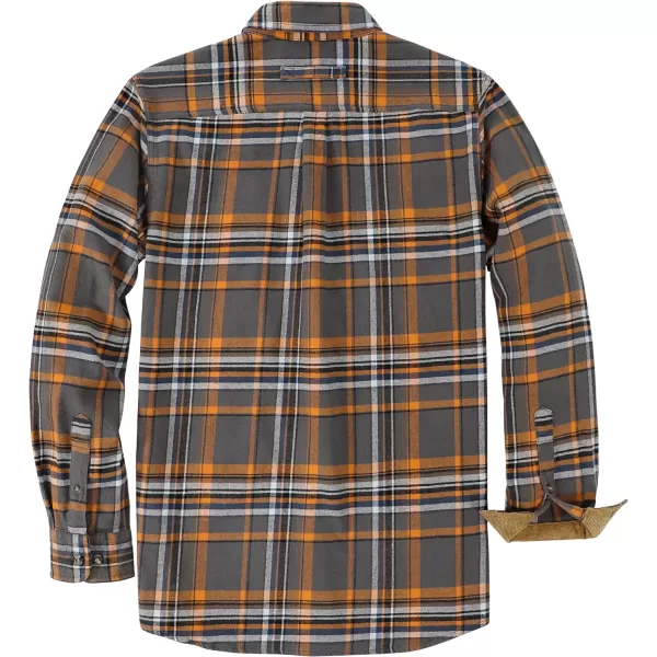 Dubinik® Mens Flannel Shirt Long Sleeve Button Down Plaid All Cotton Soft Brushed Flannel Shirt for Men Utility Casual Shirt