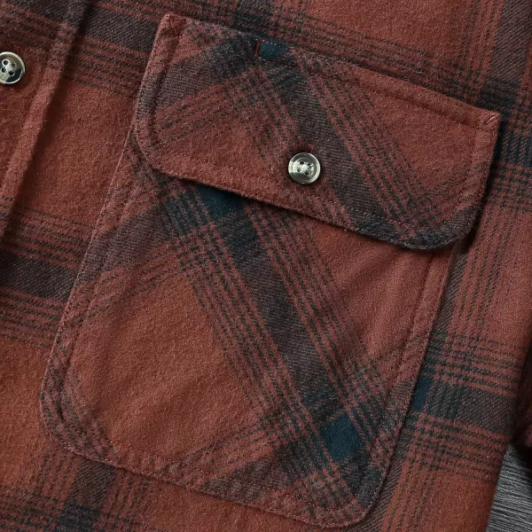Dubinik® Mens Flannel Shirt Long Sleeve Button Down Plaid All Cotton Soft Brushed Flannel Shirt for Men Utility Casual Shirt