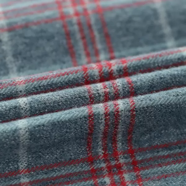 Dubinik® Mens Flannel Shirt Long Sleeve Button Down Plaid All Cotton Soft Brushed Flannel Shirt for Men Utility Casual Shirt