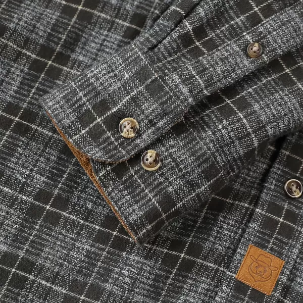 Dubinik® Mens Flannel Shirt Long Sleeve Button Down Plaid All Cotton Soft Brushed Flannel Shirt for Men Utility Casual Shirt