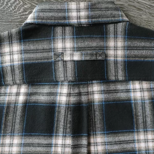 Dubinik® Mens Flannel Shirt Long Sleeve Button Down Plaid All Cotton Soft Brushed Flannel Shirt for Men Utility Casual Shirt
