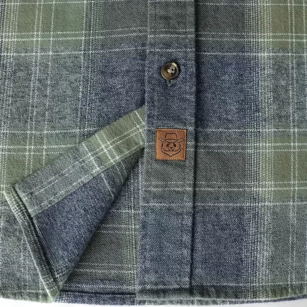 Dubinik® Mens Flannel Shirt Long Sleeve Button Down Plaid All Cotton Soft Brushed Flannel Shirt for Men Utility Casual Shirt