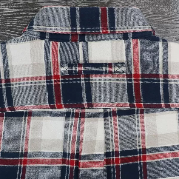 Dubinik® Mens Flannel Shirt Long Sleeve Button Down Plaid All Cotton Soft Brushed Flannel Shirt for Men Utility Casual Shirt