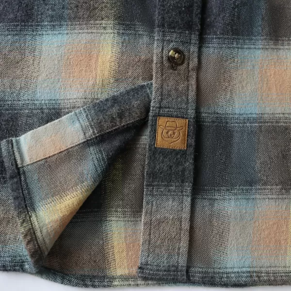 Dubinik® Mens Flannel Shirt Long Sleeve Button Down Plaid All Cotton Soft Brushed Flannel Shirt for Men Utility Casual Shirt