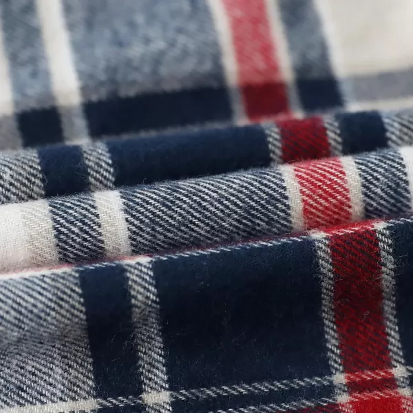 Dubinik® Mens Flannel Shirt Long Sleeve Button Down Plaid All Cotton Soft Brushed Flannel Shirt for Men Utility Casual Shirt