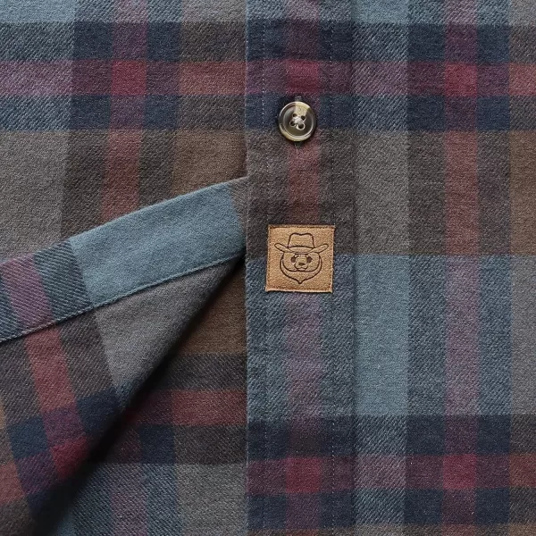 Dubinik® Mens Flannel Shirt Long Sleeve Button Down Plaid All Cotton Soft Brushed Flannel Shirt for Men Utility Casual Shirt