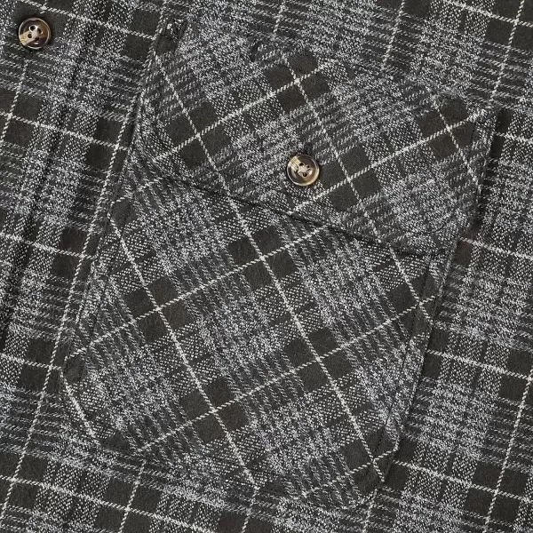 Dubinik® Mens Flannel Shirt Long Sleeve Button Down Plaid All Cotton Soft Brushed Flannel Shirt for Men Utility Casual Shirt