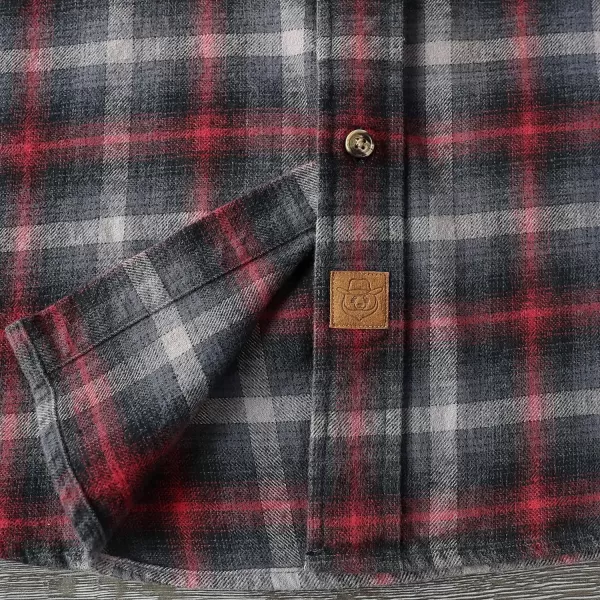 Dubinik® Mens Flannel Shirt Long Sleeve Button Down Plaid All Cotton Soft Brushed Flannel Shirt for Men Utility Casual Shirt