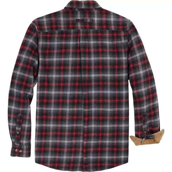 Dubinik® Mens Flannel Shirt Long Sleeve Button Down Plaid All Cotton Soft Brushed Flannel Shirt for Men Utility Casual Shirt