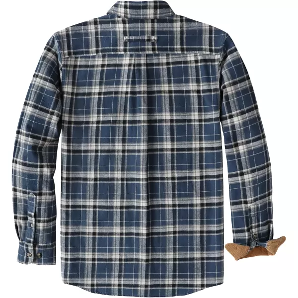 Dubinik® Mens Flannel Shirt Long Sleeve Button Down Plaid All Cotton Soft Brushed Flannel Shirt for Men Utility Casual Shirt