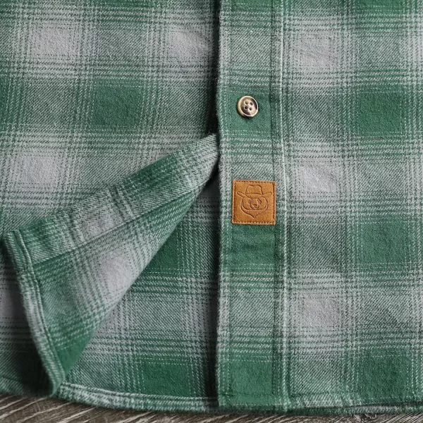 Dubinik® Mens Flannel Shirt Long Sleeve Button Down Plaid All Cotton Soft Brushed Flannel Shirt for Men Utility Casual Shirt