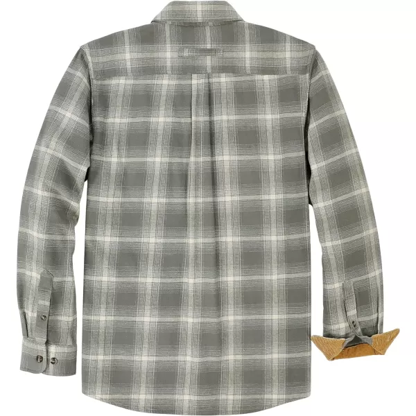 Dubinik® Mens Flannel Shirt Long Sleeve Button Down Plaid All Cotton Soft Brushed Flannel Shirt for Men Utility Casual Shirt