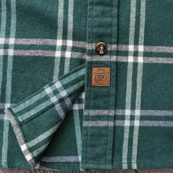 Dubinik® Mens Flannel Shirt Long Sleeve Button Down Plaid All Cotton Soft Brushed Flannel Shirt for Men Utility Casual Shirt