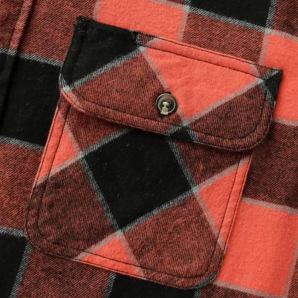 Dubinik® Mens Flannel Shirt Long Sleeve Button Down Plaid All Cotton Soft Brushed Flannel Shirt for Men Utility Casual Shirt