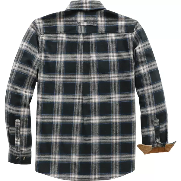 Dubinik® Mens Flannel Shirt Long Sleeve Button Down Plaid All Cotton Soft Brushed Flannel Shirt for Men Utility Casual Shirt
