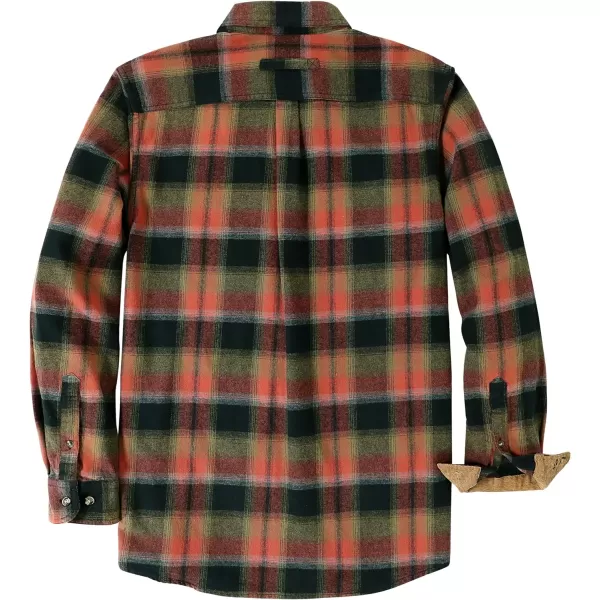 Dubinik® Mens Flannel Shirt Long Sleeve Button Down Plaid All Cotton Soft Brushed Flannel Shirt for Men Utility Casual Shirt