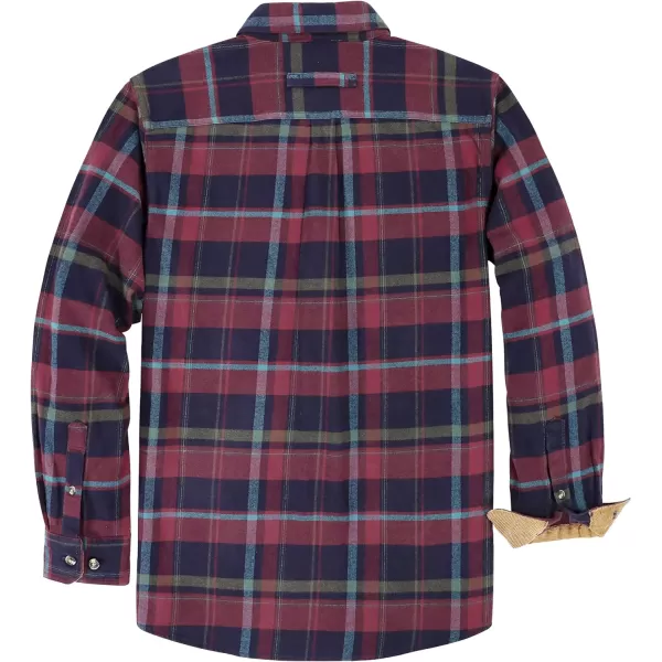 Dubinik® Mens Flannel Shirt Long Sleeve Button Down Plaid All Cotton Soft Brushed Flannel Shirt for Men Utility Casual Shirt