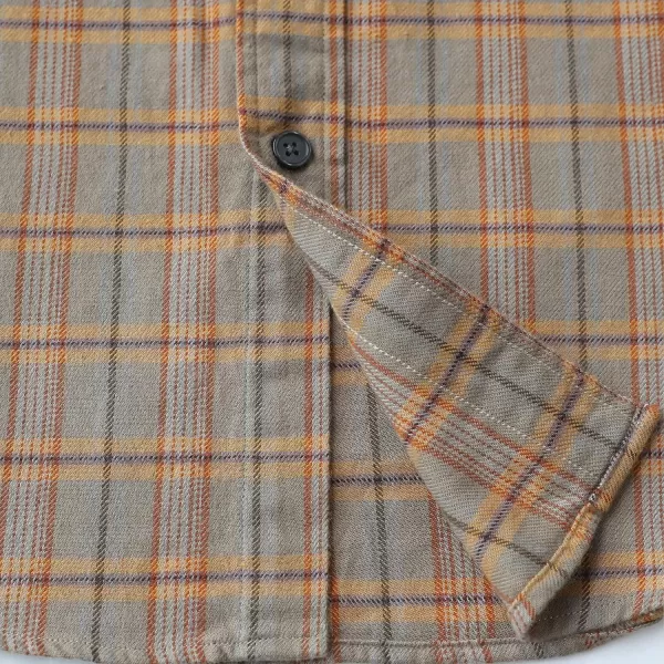 Dubinik® Mens Flannel Shirt Long Sleeve Plaid Flannel Shirt for Men Soft 100% Cotton Casual Button Down Shirts Regular Fit