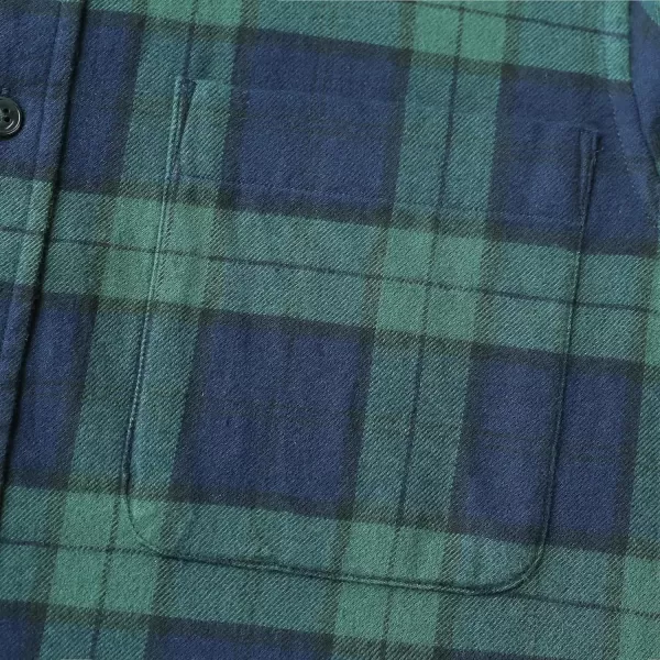 Dubinik® Mens Flannel Shirt Long Sleeve Plaid Flannel Shirt for Men Soft 100% Cotton Casual Button Down Shirts Regular Fit