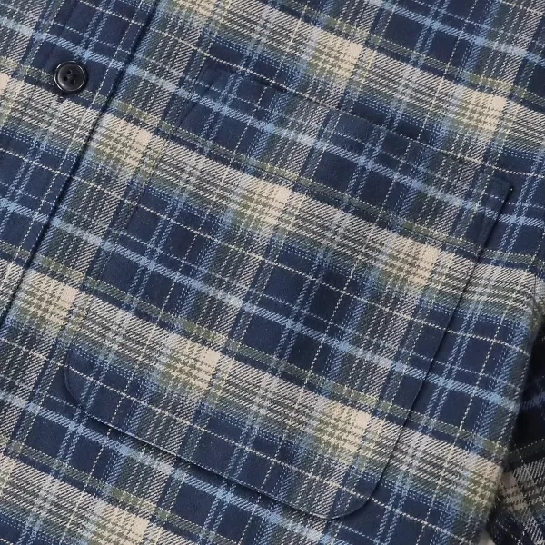 Dubinik® Mens Flannel Shirt Long Sleeve Plaid Flannel Shirt for Men Soft 100% Cotton Casual Button Down Shirts Regular Fit