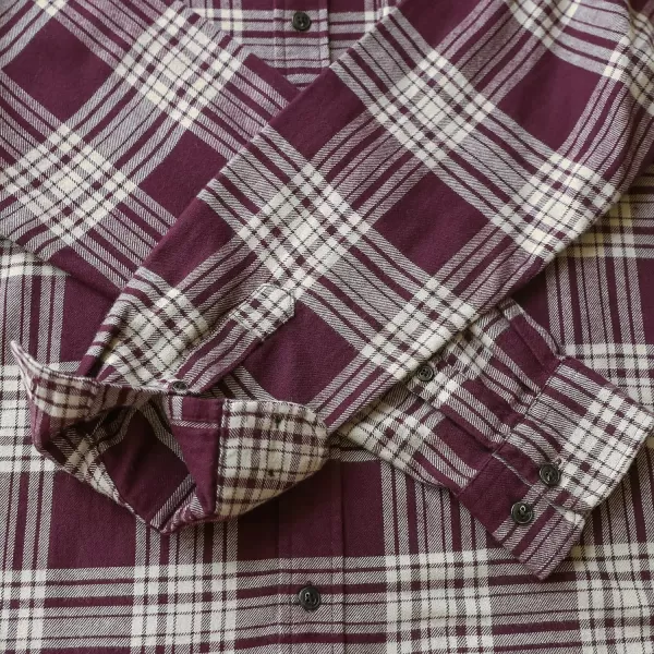 Dubinik® Mens Flannel Shirt Long Sleeve Plaid Flannel Shirt for Men Soft 100% Cotton Casual Button Down Shirts Regular Fit