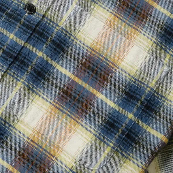Dubinik® Mens Flannel Shirt Long Sleeve Plaid Flannel Shirt for Men Soft 100% Cotton Casual Button Down Shirts Regular Fit
