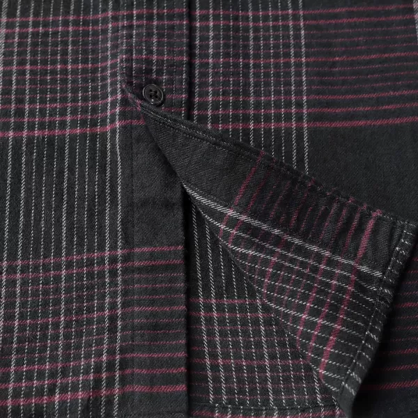 Dubinik® Mens Flannel Shirt Long Sleeve Plaid Flannel Shirt for Men Soft 100% Cotton Casual Button Down Shirts Regular Fit