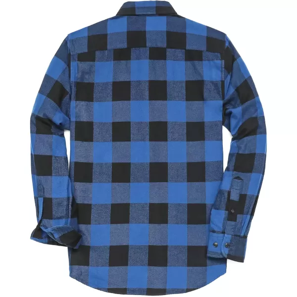 Dubinik® Mens Flannel Shirt Long Sleeve Plaid Flannel Shirt for Men Soft 100% Cotton Casual Button Down Shirts Regular Fit