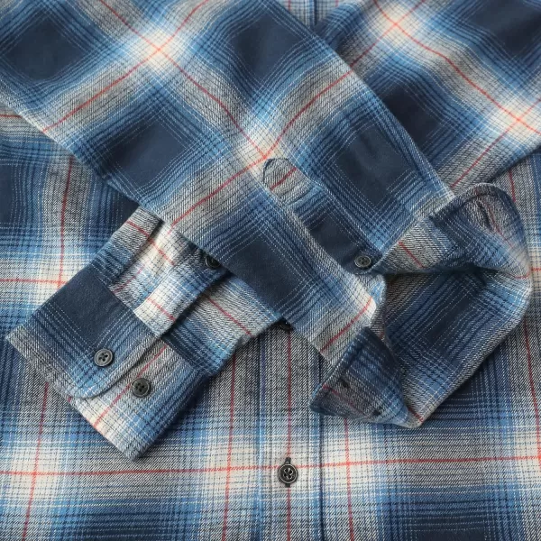 Dubinik® Mens Flannel Shirt Long Sleeve Plaid Flannel Shirt for Men Soft 100% Cotton Casual Button Down Shirts Regular Fit