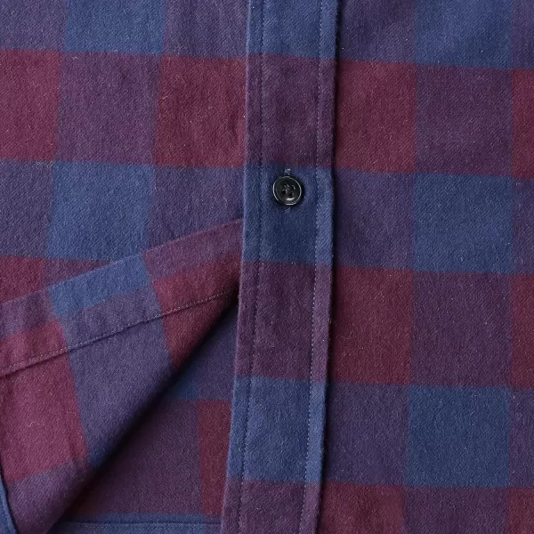 Dubinik® Mens Flannel Shirt Long Sleeve Plaid Flannel Shirt for Men Soft 100% Cotton Casual Button Down Shirts Regular Fit