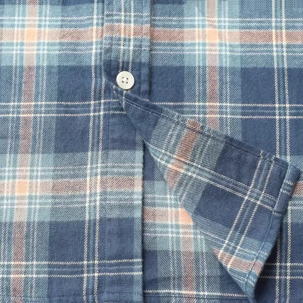 Dubinik® Mens Flannel Shirt Long Sleeve Plaid Flannel Shirt for Men Soft 100% Cotton Casual Button Down Shirts Regular Fit