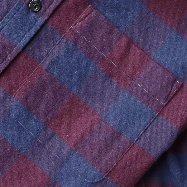 Dubinik® Mens Flannel Shirt Long Sleeve Plaid Flannel Shirt for Men Soft 100% Cotton Casual Button Down Shirts Regular Fit