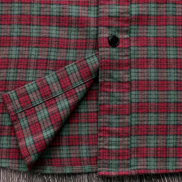 Dubinik® Mens Flannel Shirt Long Sleeve Plaid Flannel Shirt for Men Soft 100% Cotton Casual Button Down Shirts Regular Fit