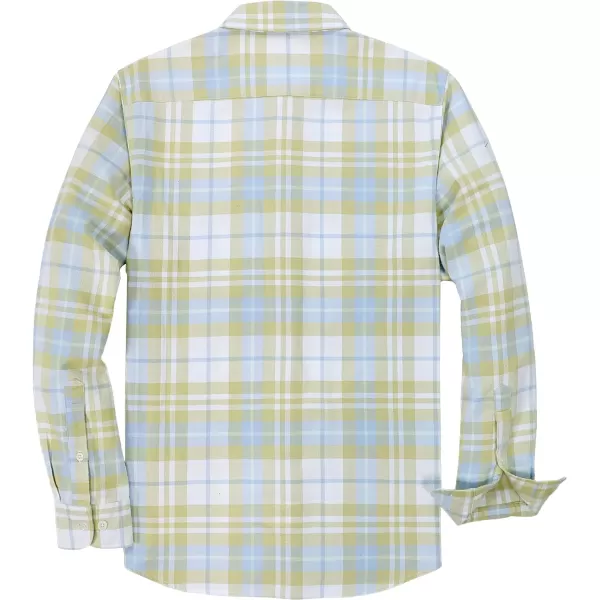 Dubinik® Mens Flannel Shirt Long Sleeve Plaid Flannel Shirt for Men Soft 100% Cotton Casual Button Down Shirts Regular Fit