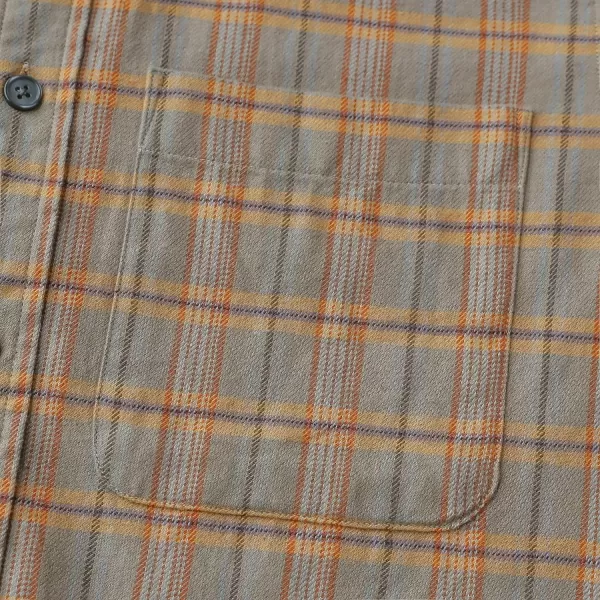Dubinik® Mens Flannel Shirt Long Sleeve Plaid Flannel Shirt for Men Soft 100% Cotton Casual Button Down Shirts Regular Fit