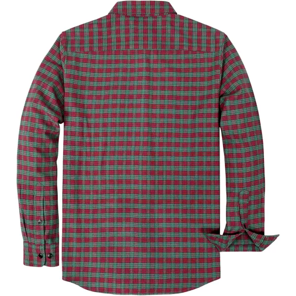 Dubinik® Mens Flannel Shirt Long Sleeve Plaid Flannel Shirt for Men Soft 100% Cotton Casual Button Down Shirts Regular Fit