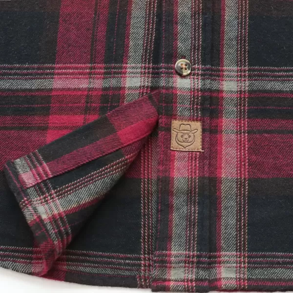 Dubinik® Mens Flannel Shirts Long Sleeve Flannel Shirt for Men Casual Button Down Brushed 100% Cotton Shirt