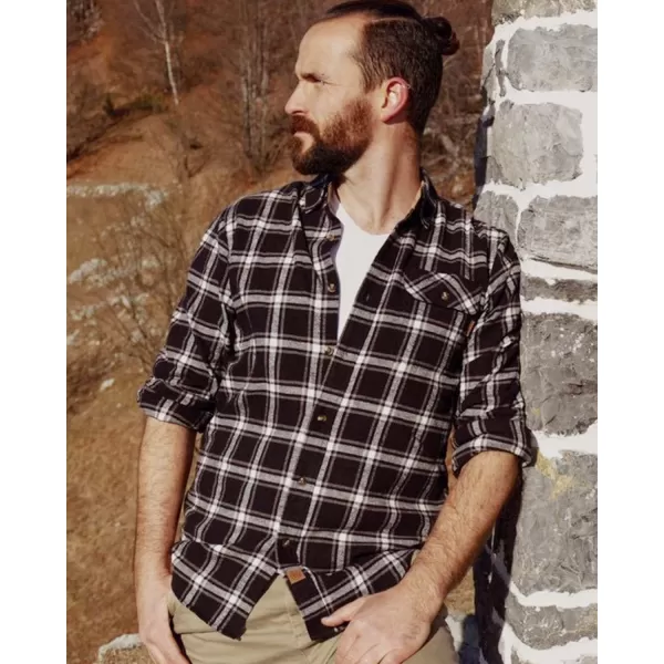 Dubinik® Mens Flannel Shirts Long Sleeve Flannel Shirt for Men Casual Button Down Brushed 100% Cotton Shirt