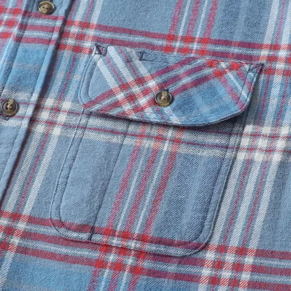 Dubinik® Mens Flannel Shirts Long Sleeve Flannel Shirt for Men Casual Button Down Brushed 100% Cotton Shirt