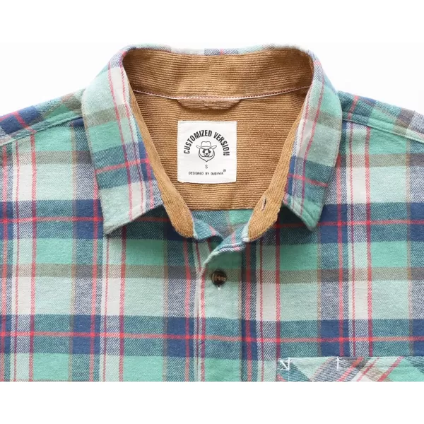 Dubinik® Mens Flannel Shirts Long Sleeve Flannel Shirt for Men Casual Button Down Brushed 100% Cotton Shirt