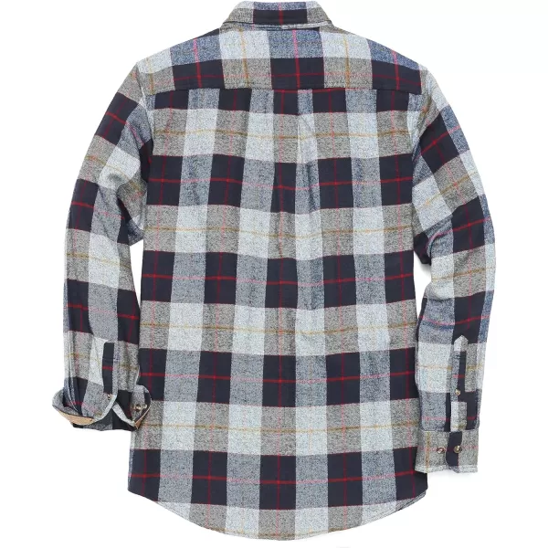 Dubinik® Mens Flannel Shirts Long Sleeve Flannel Shirt for Men Casual Button Down Brushed 100% Cotton Shirt