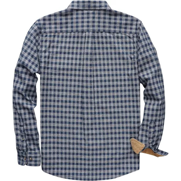 Dubinik® Mens Flannel Shirts Long Sleeve Flannel Shirt for Men Casual Button Down Brushed 100% Cotton Shirt