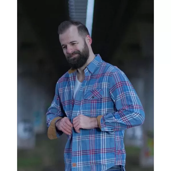 Dubinik® Mens Flannel Shirts Long Sleeve Flannel Shirt for Men Casual Button Down Brushed 100% Cotton Shirt