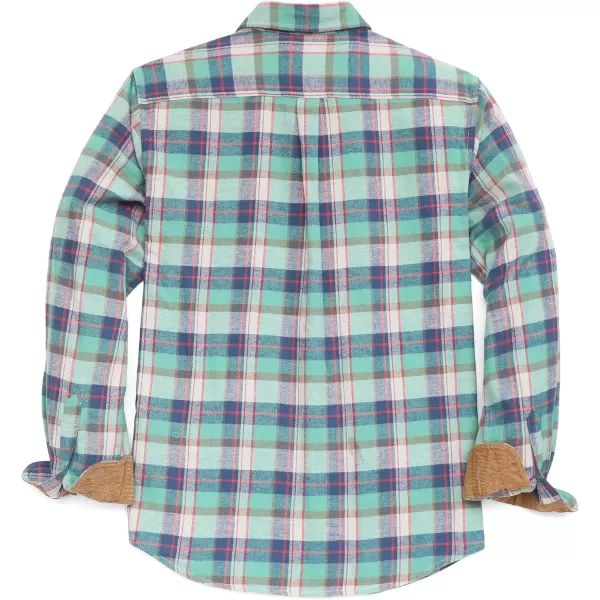 Dubinik® Mens Flannel Shirts Long Sleeve Flannel Shirt for Men Casual Button Down Brushed 100% Cotton Shirt