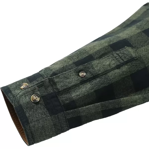 Dubinik® Mens Flannel Shirts Long Sleeve Flannel Shirt for Men Casual Button Down Brushed 100% Cotton Shirt