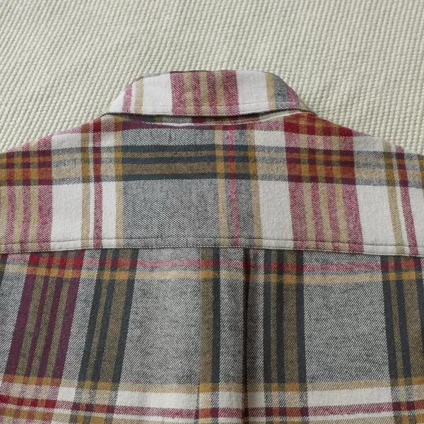 Dubinik® Mens Flannel Shirts Long Sleeve Flannel Shirt for Men Casual Button Down Brushed 100% Cotton Shirt